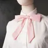 Gravata borboleta pontuda estilo JK japonês com cabo longo para meninas, estilo Academia Estudantil, para combinar com camisa de uniforme escolar de formatura