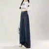 Pantalones vaqueros de pierna ancha y cintura alta estilo americano para mujer, primavera y otoño, nuevos, retro, de talla grande, para chica gordita, holgados y ajustados.