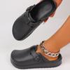 Pantuflas Baotou Sandalias de Plataforma de Verano Estilo Birkenn Unisex Medias Zapatos de Exterior Sandalias Antideslizantes Sin Tacón Marca de Moda Zapatos para Dedo Gordo