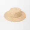 Moda Casual Nueva de Primavera y Verano Sombrero Jazz de Paja Natural Tejido a Mano Sombrero de Paja Protector Solar para Viajes al Aire Libre en la Playa Tendencia