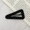 Nuevo Pasador de Pelo Triangular Simple a Cuadros y Lunares Estilo Coreano para Niñas, Pinza de Tela Lateral para Flequillo, Pasador Infantil