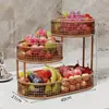 Bandeja de frutas criativa, cesta de frutas para sala de estar, expositor de lanches e frutas secas para mesa, mesa de centro, mesa de jantar, prateleira de armazenamento multicamadas