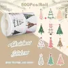 Pegatinas de Cinta de Dibujos Animados para Diarios, Notas Adhesivas de Navidad, Pegatinas Selladoras de Corazón Femeninas, 500 Rollos de Pegatinas Lindas