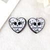 Venta Caliente Transfronteriza Acrílico de Doble Cara Espeluznante Corazón de Halloween DIY Aretes Collar Llavero Material