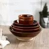 Cuenco para hot pot, cuenco para cerdo estofado con col encurtida, cuenco tradicional de barro, cuenco para vino, cuenco rústico estilo antiguo, vajilla de cerámica rústica, cuenco de cerámica gruesa