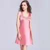 Bata de Noche Sexy de Seda de Hielo Yaoting para Mujer, Verano Encaje Sin Mangas Holgada Tallas Grandes Ropa de Dormir para Damas, Venta al por Mayor de Verano desde el Fabricante