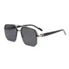 Nuevas Gafas Cuadradas de Metal Clásicas para Hombre, Lentes de Sol de Doble Puente de Moda, Gafas Anti-UV para Conducir