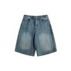 Escolha da Equipe Marca Americana Tendência Shorts Jeans Lavado Azul Gelo para Homens e Mulheres Básicos Largos de Verão Calças Cropped K91