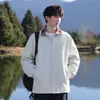 Chaqueta de cuello alto transfronteriza 2026 nueva moda casual cuadros retazos holgada top estilo americano versátil para pareja prenda exterior