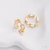 Anel Coração de Pêssego Torcido 14K Gold-Filled que Preserva a Cor Anel de Ouro Retro Europeu e Americano Simples Acessível Luxo Nicho Ins