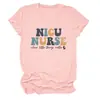 Camiseta básica de manga corta con cuello redondo, moda casual para mujer, enfermera NICU, donde Amazon eBay estación independiente