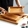Bandeja rectangular de madera para hotel, restaurante, ángulo recto, bandeja para el hogar, sala de estar, mesa de comedor, bandeja de almacenamiento de té, bandeja para frutas