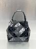 Nova Bolsa de Março com Tachas Coloridas e Diamantes, Pequena Bolsa Geométrica Romboidal de Ombro, Bolsa Quadrada Pequena para o Dia a Dia, Bolsa Feminina