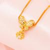 Colgante de Corazón Pan&Jia Imitación Oro 18K Full Diamante Accesorio para Pulsera DIY para Mujeres, Fabricante Mayorista de Accesorios de Oro de Arena Transfronteriza
