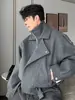 Casaco curto de lã Hualun outono e inverno, estilo cleanfit, jaqueta de alta qualidade e estilosa, top de lã bonito para homens
