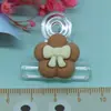 Serie Mika Color Té con Leche Flor Lazo Resina Joyería Accesorios Pegamento Crema diy Funda para Teléfono Accesorios para el Cabello