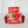 Llavero Dorado Año Nuevo del Caballo, Oro Puro 999, Hazte Rico Inmediatamente, Colgante para Teléfono Móvil, Set Caballo Zodiacal, Pequeño Regalo