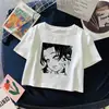Personagens de Desenho Animado Estampados Estilo Harajuku Manga Curta Japonês e Coreano