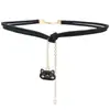 Nueva Joyería Transfronteriza Collar de Encaje Negro Corazón Calado Collar Cadena para el Cuello Gargantilla Cadena para la Clavícula