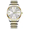 Reloj de Hombre Lige/Lige Business Esfera Grande Simple Resistente al Agua Luminoso Doble Calendario Correa de Acero Reloj de Cuarzo