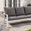 Juego de sofás de aluminio para ocio al aire libre para patio, terraza, hotel, playa, sofá moderno para casa de huéspedes