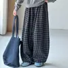 Conjunto de otoño para niña: Conjunto de polo y suéter de punto, estilo coreano casual 2026, pantalones de pierna ancha a cuadros de moda y retro