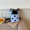 Moda de verão transfronteiriça bolsa pequena feminina 2026 nova bolsa de balde de bolinhas de verão simples bolsa de ombro crossbody para celular