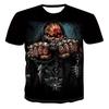 Camiseta de manga corta de moda para hombre, nuevo diseño de verano, estampado digital 3D de muñeco fantasma, estilo terror