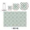 Pegatinas de azulejo autoadhesivas de PVC con diseño azul oscuro portugués para cocina y baño, impermeables y resistentes al aceite, para renovación de paredes, suministro para comercio exterior