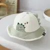 Bonito sombrero infantil de dibujos animados para otoño e invierno, bonito sombrero tipo cubo para niños pequeños, unisex, versátil sombrero de pescador de pana