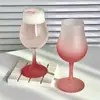 Copa de Vino Cáliz con Gradiente Rosa y Vino Tinto para Uso Doméstico, Copa de Champán de Uva de Gama Alta, Copa de Vino Romántica de Lujo Ligero