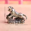 Latão Puro Tigre da Sorte Subindo Montanha Tigre Objetos Antigos Retrô Decoração de Casa Desktop Animal de Estimação para Chá Artesanato Ornamentos