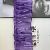 Accesorios de encaje plisado con hoja de loto de perlas multicolor de 7 cm de ancho, puños de cortina para pastel, tela para decoración DIY