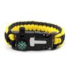 Pulseira Paracord Salva-Vidas para Atividades ao Ar Livre Multifuncional Bússola Pederneira Cinco-Em-Um Pulseira de Sobrevivência ao Ar Livre Atacado em Estoque