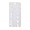 Estilo Popular Transfronterizo Europeo y Americano Pendientes Geométricos de Moda Set de Tarjeta Juego de Pendientes de Perla Sintética de Viaje Set de 15 Piezas para Mujer