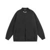 Moletom Gola Meia Altura Estilo Americano para Homens, Design de Marca Tendência Primavera e Outono, Jaqueta com Zíper, Top Esportivo Versátil High Street