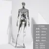 Maniquí Femenino Galvanizado de Cuerpo Completo para Exhibición en Tiendas de Ropa para Mujer, Soporte de Maniquí Plateado