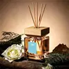 Al por mayor 500ML Adorno Difusor de Gama Alta para Interiores Aroma a Gardenia Adorno Desodorante para Baño Aromaterapia sin Llama