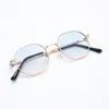 Metal Nuevo Degradado Alta Calidad Gafas de Sol Mujer Estilo Coreano Talento Retro Moda Hombre Marco Grande Gafas de Sol de Moda Celebridad de Internet