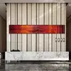 Hotel Ji Feng Pintura Decorativa de Alta Calidad Restaurante para Huéspedes Fondo de Pared de Mural de Arte para Lobby de Club Pancarta Abstracta Pintura Colgante