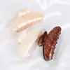 Presilha de Cabelo Grande em Forma de Leque com Acabamento de Luxo, Pente Simples e Elegante para Coques na Parte de Trás da Cabeça, Quantidade Mínima de Pedido para Atacado