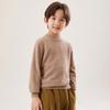 Suéter de Montaña de Cachemira para Niños de Otoño e Invierno Cuello Semi-Alto Cálido Suave y Cómodo Color Sólido Top Cálido