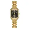 Ventas Directas de Fábrica de Relojes para Mujer Populares de Comercio Exterior, Correa de Acero Cuadrada, Relojes Estilo Ins para Estudiantes Mujeres, Estudiantes de Secundaria y Preparatoria, Vidrio
