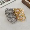 Anillo de perla en forma de diamante de espiga de trigo de circón transfronterizo europeo y americano, anillo para el dedo índice estilo francés de lujo ligero, joyería de lujo ligero de alta gama para mujer