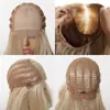 Novo Produto, Peruca Mono Sem Cola, Seda Importada, Sem Cola, Repartição Livre, Cabelo Longo Reto Dourado Degradê, Peruca de Cabeça Inteira