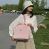 Bolsa de Ombro Simples Casual Cor Pura 2025, Moderna e Versátil, Bolsa Tote Prática de Mão para o Deslocamento Diário