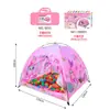 Nueva Tienda de Campaña para Niños Casa Pequeña de Interior Exterior Portátil Plegable Stand de Juegos Esterilla Decorativa Base Secreta
