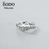 S925 Sterling Silver Rich Lock Anel Feminino Thai Silver Retro Old Ruyi Lock Lucky Internet Celebrity Anel Personalizado