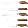 Amazon Acero Inoxidable de Alta Calidad Imitación Madera Cuchillo de Cocina Doméstico Cuchillo de Chef Afilado para Cortar Set de Cuchillos de Cocina Regalo