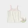 Camisola de bebê menina verão infantil fina pijama infantil camada base para sair proteção respirável barriga top roupas de bebê